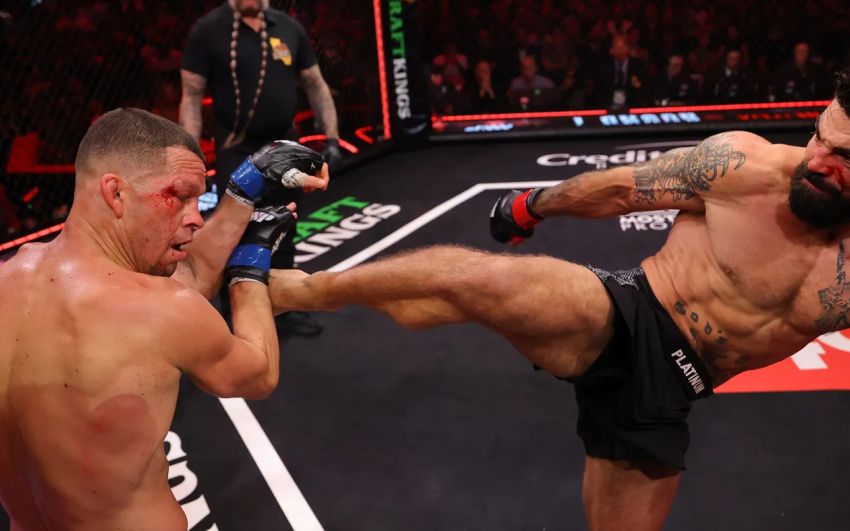 Майк Перрі достроково переміг Нейта Діаса на MVP MMA 1