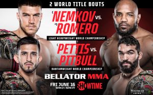 Бій Немкова з Ромеро очолить Bellator 297. У спів-головному бою Петтіс поб'ється з "Пітбулем"