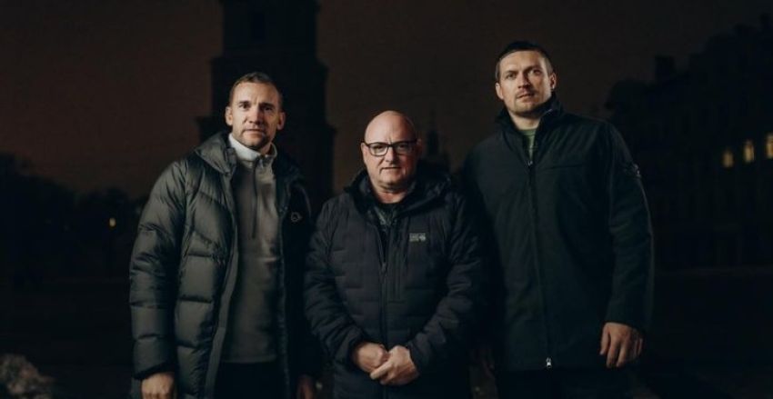 Олександр Усик, Андрій Шевченко та астронавт Скотт Келлі зустрілися в Києві на зйомках
