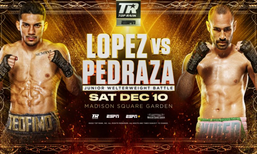 Офіційно: Теофімо Лопес і Хосе Педраса проведуть поєдинок 10 грудня