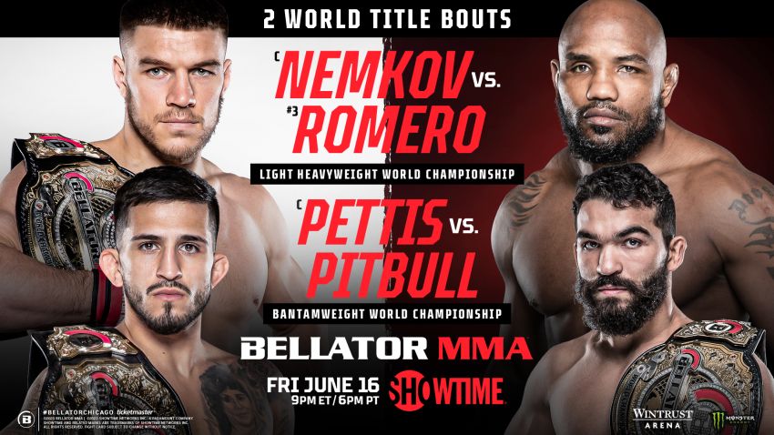 Бій Немкова з Ромеро очолить Bellator 297. У спів-головному бою Петтіс поб'ється з "Пітбулем"